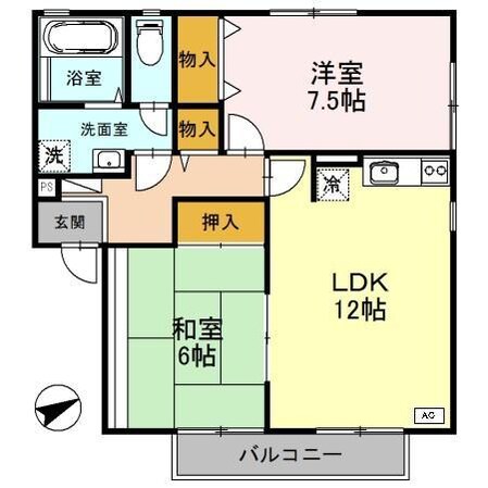 サンマルシェ A棟の物件間取画像